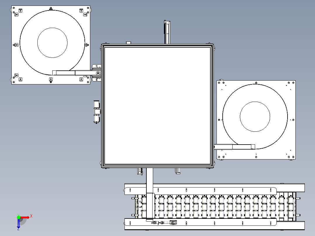 机滤转盘装配机俯视图