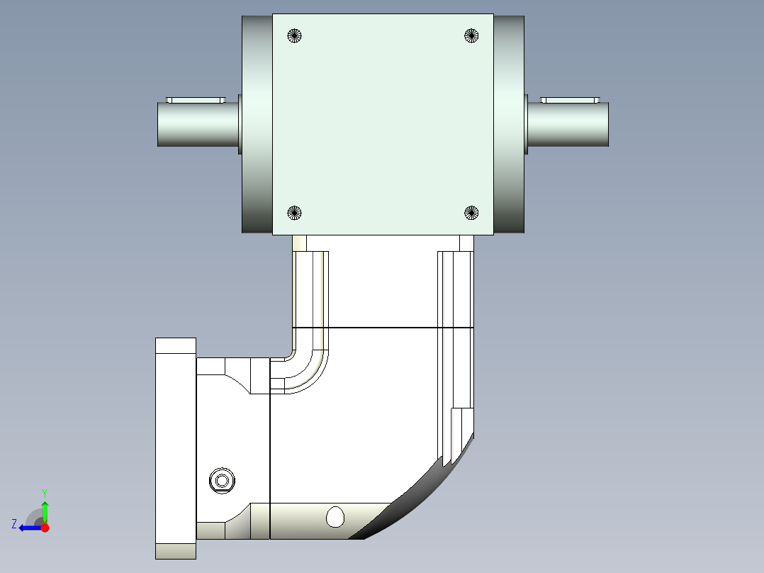 换向器PW110双轴 ZPGH90-L1 24-95-130-M6.stp右视图