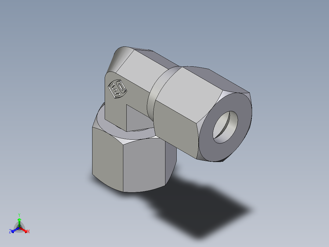 卡套式工业通用硬管接头EO_Swivel_nut_elbow_EW08ZLCF