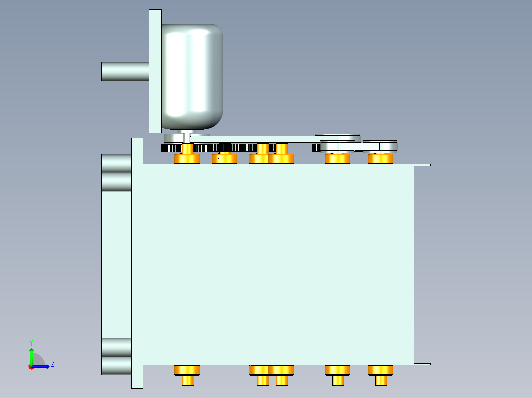 茶叶烘干机设计左视图