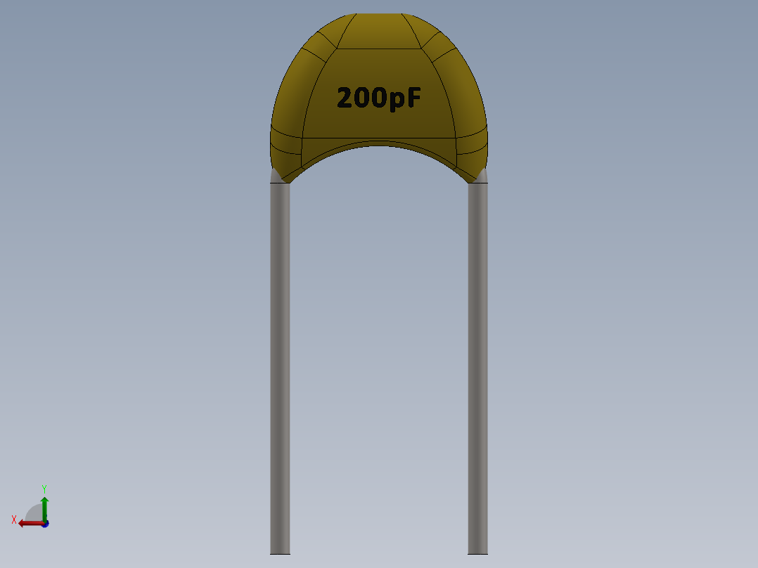 电容器 二极管 电阻器-Capacitor Ceramic 221 200pF后视图