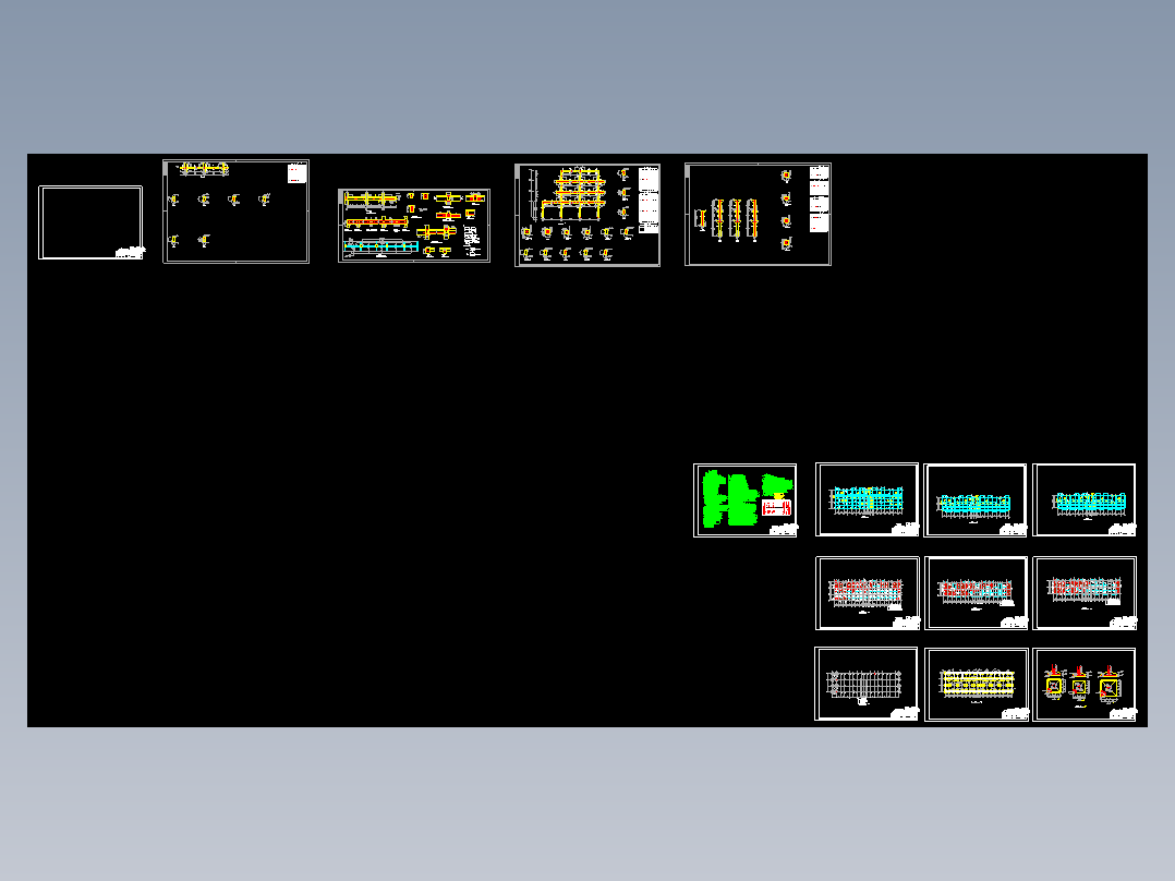 【5层】3480平米五层框架商住楼（计算书、建筑、结构图）