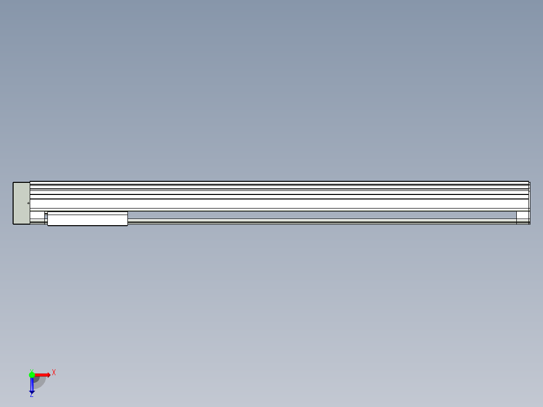 VF丝杆传动-一般环境VF27-Lxx-C-S1300-BL-ZP75-C3俯视图