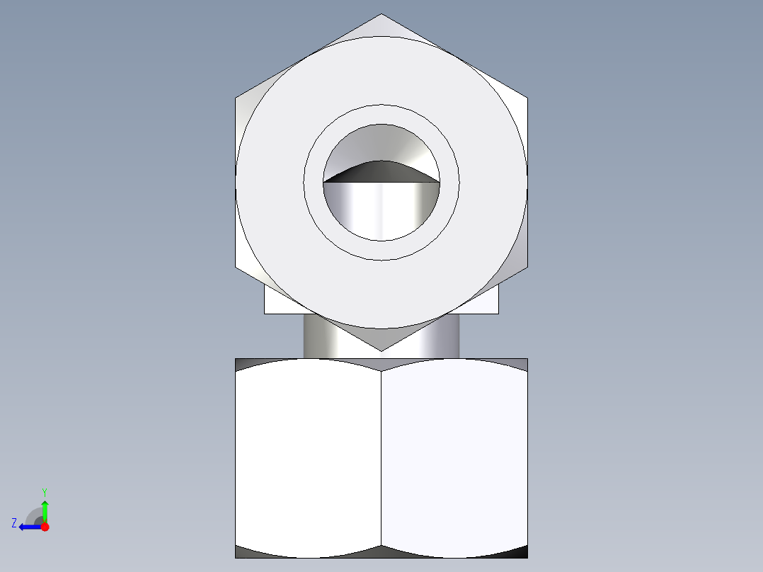 卡套式工业通用硬管接头EO_Standpipe_elbow_EVW16S71右视图