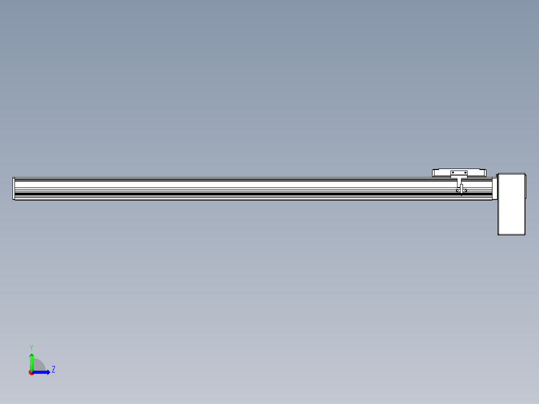 同步带全封闭直线模组TPA-HCB-105D-90-L950-LP-C-P20-N3左视图