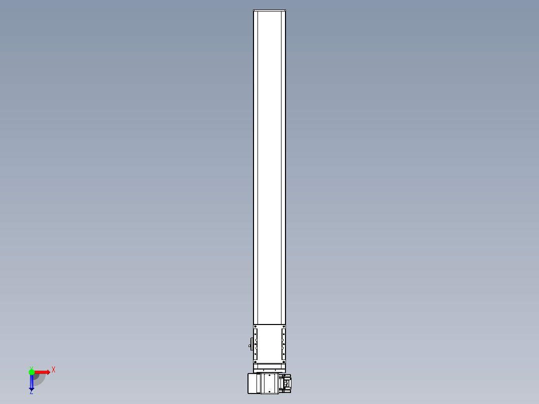同步带全封闭直线模组TPA-HCB-105D-90-L950-LP-C-P20-N3俯视图