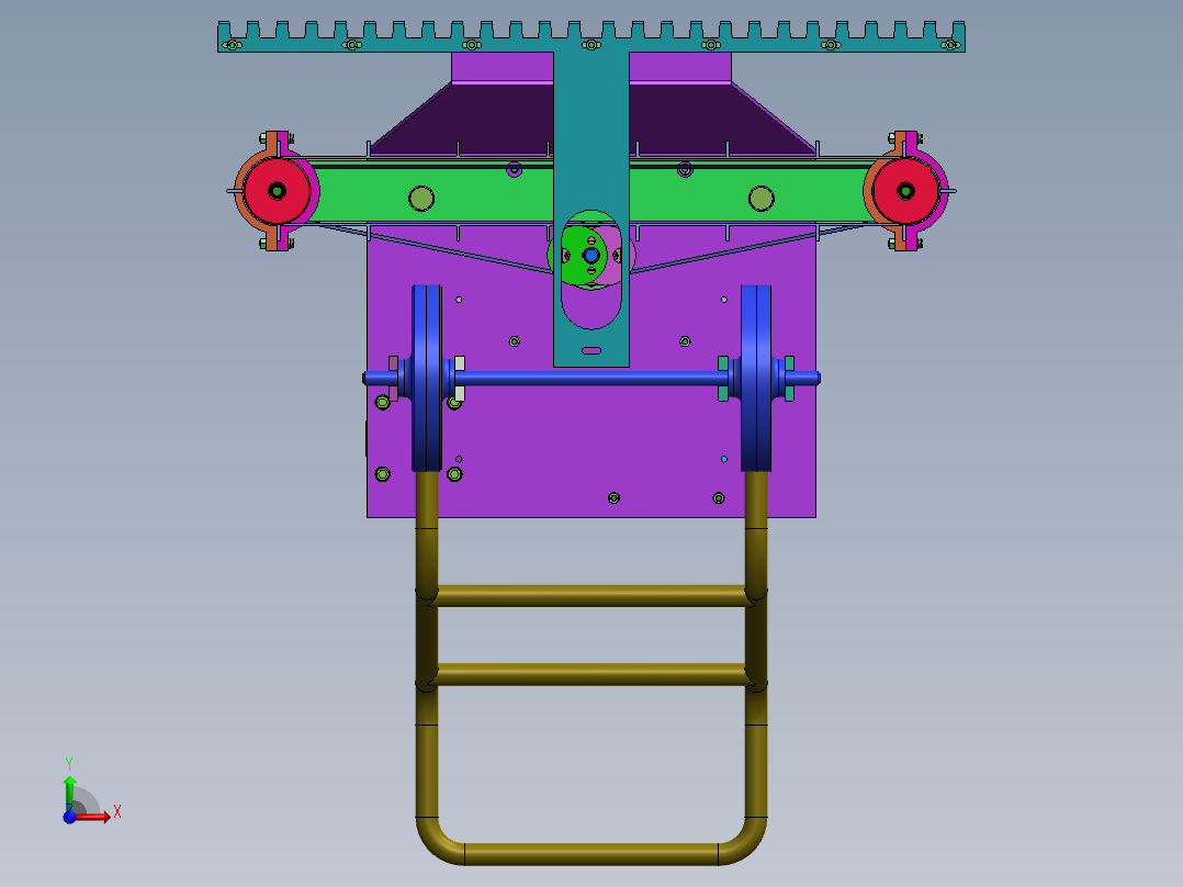 自走式草坪机结构设计及仿真+CAD图纸说明书前视图