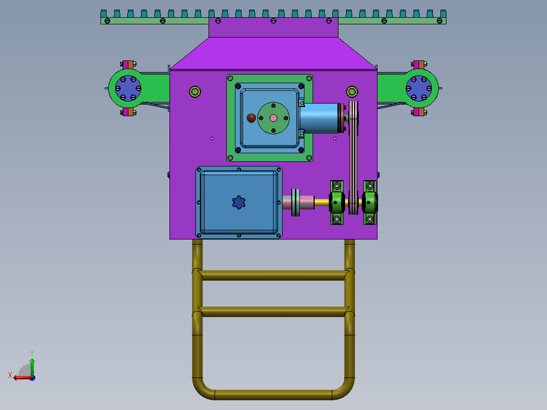 自走式草坪机结构设计及仿真+CAD图纸说明书后视图
