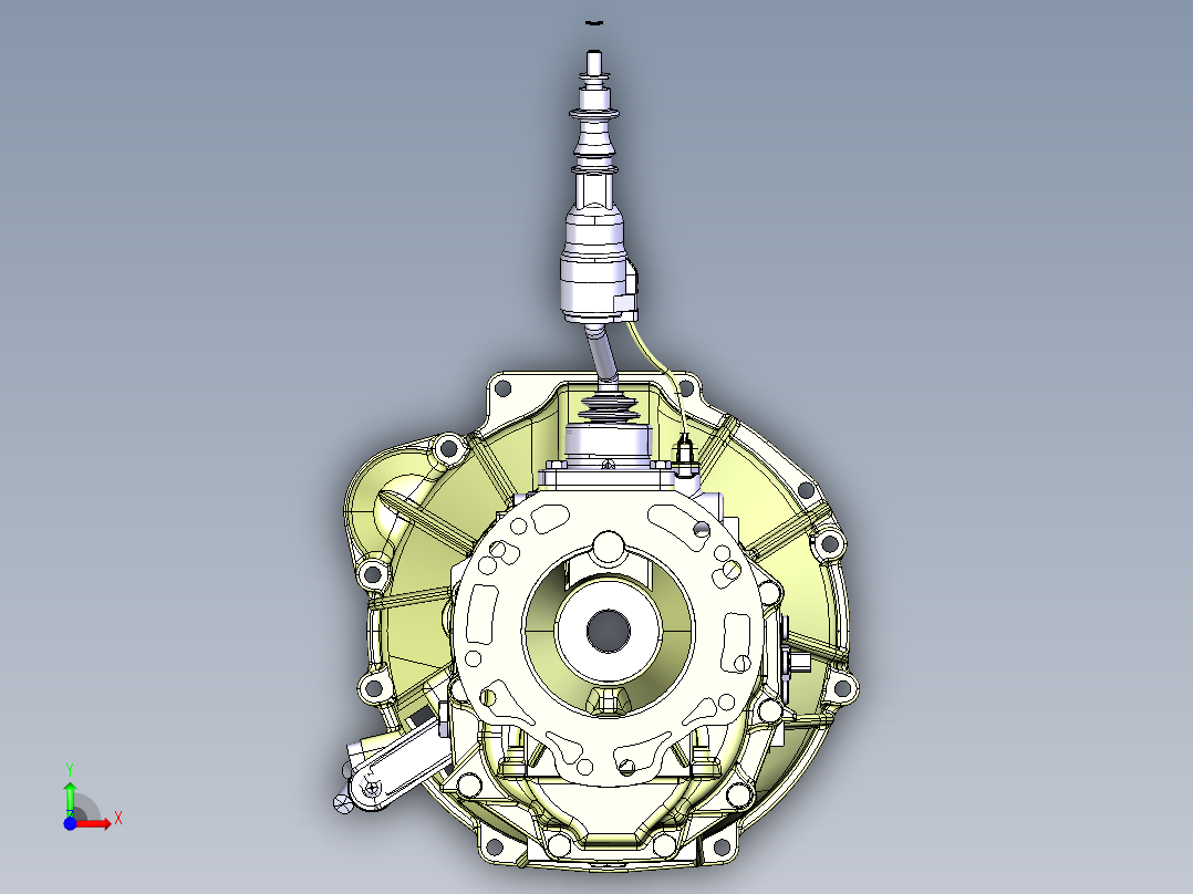 国产汽车普遍搭载的自动变速箱catia三维前视图