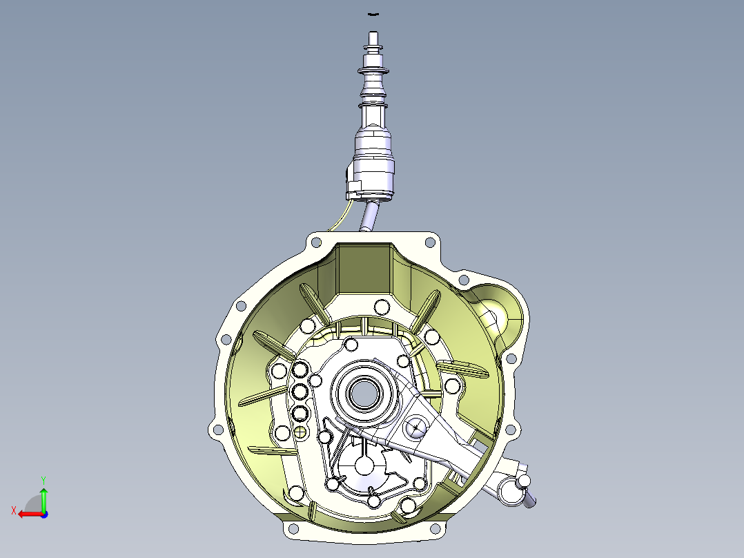 国产汽车普遍搭载的自动变速箱catia三维后视图