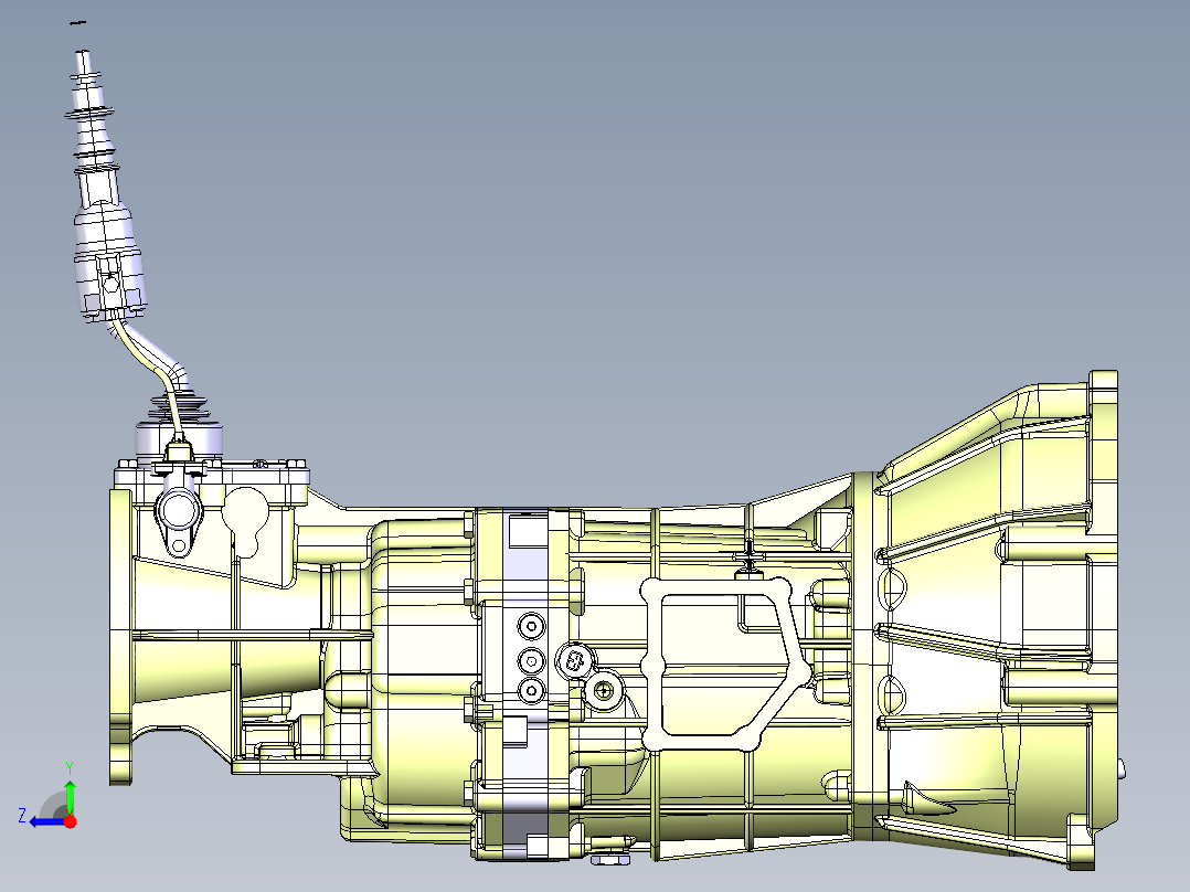 国产汽车普遍搭载的自动变速箱catia三维右视图