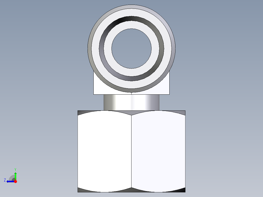 卡套式工业通用硬管接头EO_Standpipe_branch_tee_EVT14SOMDCF右视图