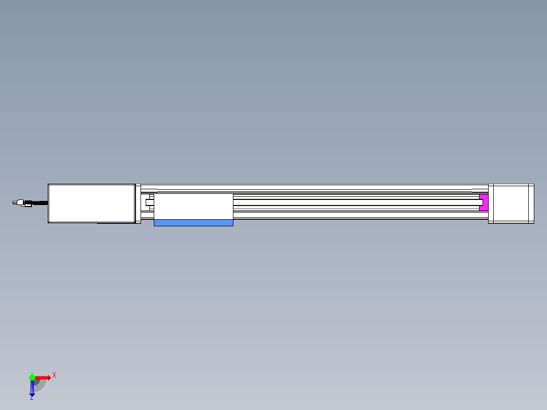威洛博LB.GB同步带传动--欧规系列GB8-L96-S550-BR-P75俯视图