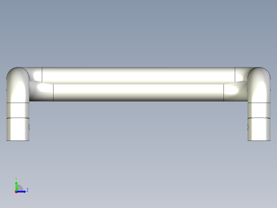 取手(不銹鋼)ER(E)-3D多系列多零件图纸模型左视图