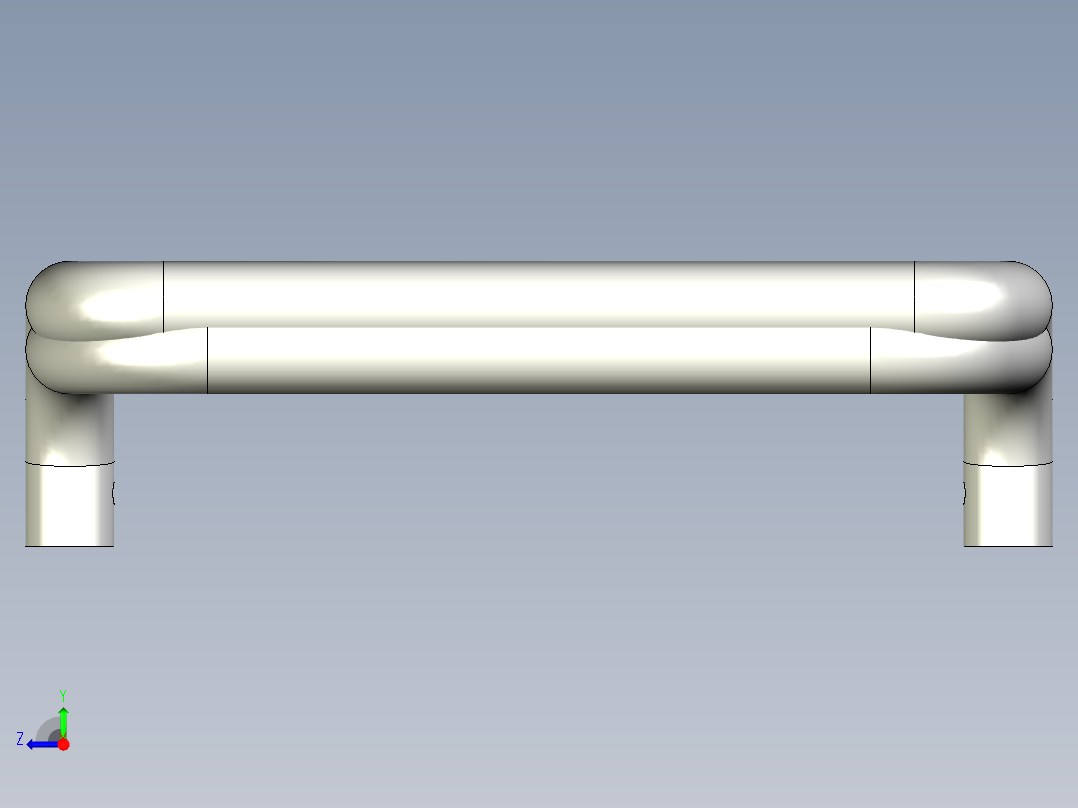 取手(不銹鋼)ER(E)-3D多系列多零件图纸模型右视图