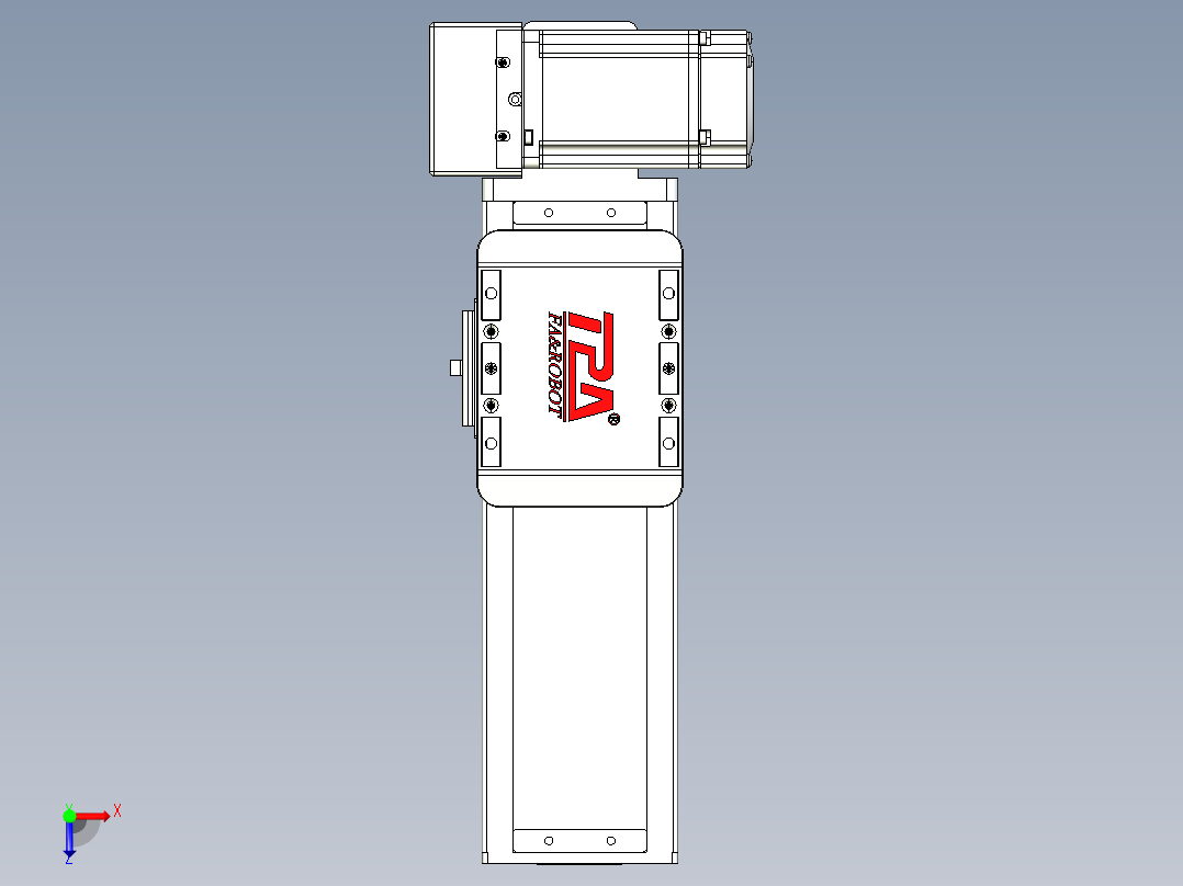 同步带全封闭直线模组TPA-HCB-85D-90-L100-RU-C-P20-N3俯视图