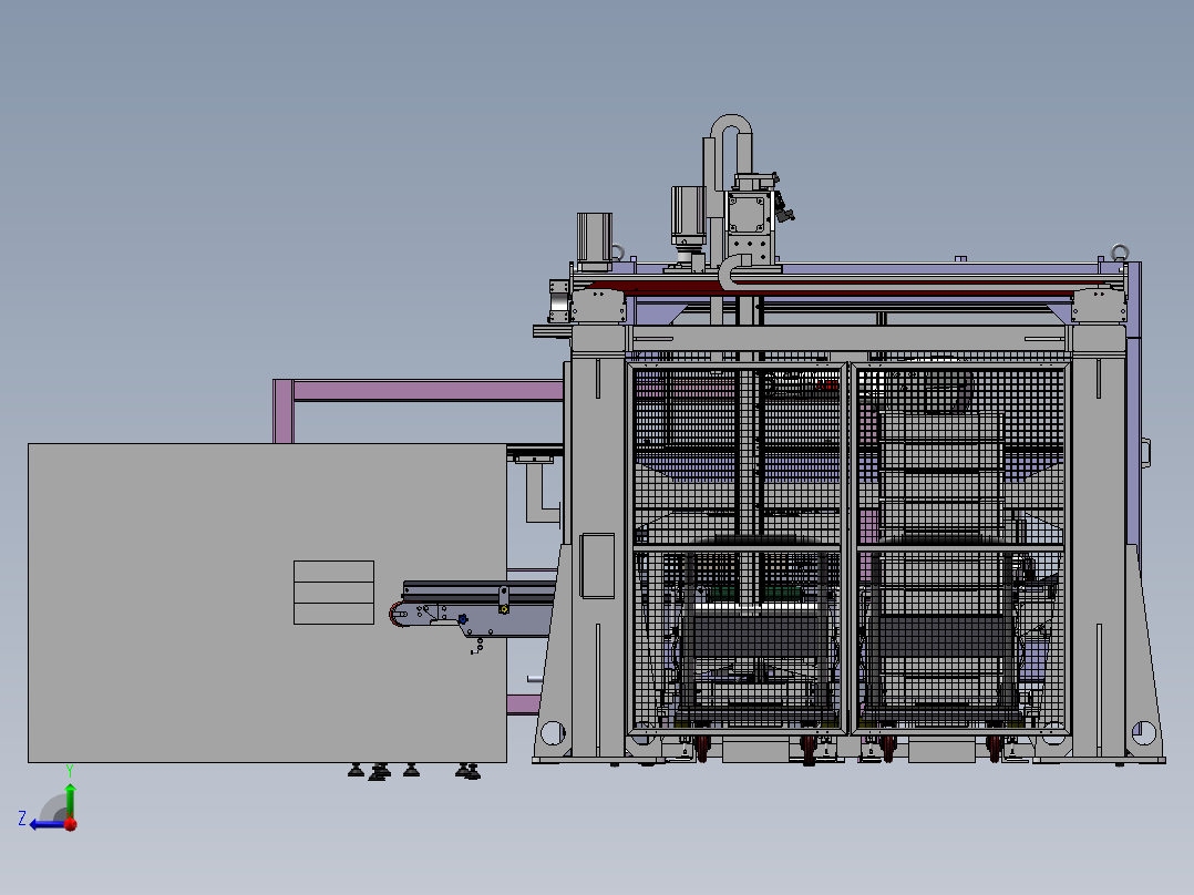 自立袋产品品自动装盒并装箱sw22右视图