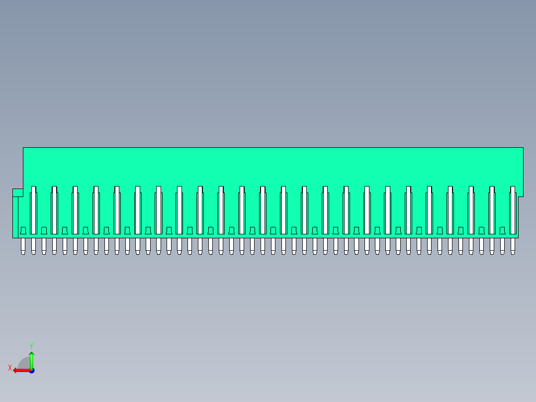 DEGSON 2EDG 系列 5.08mm 可插拔接线端子组-2EDGVT-5.08-48P-14-00AH后视图