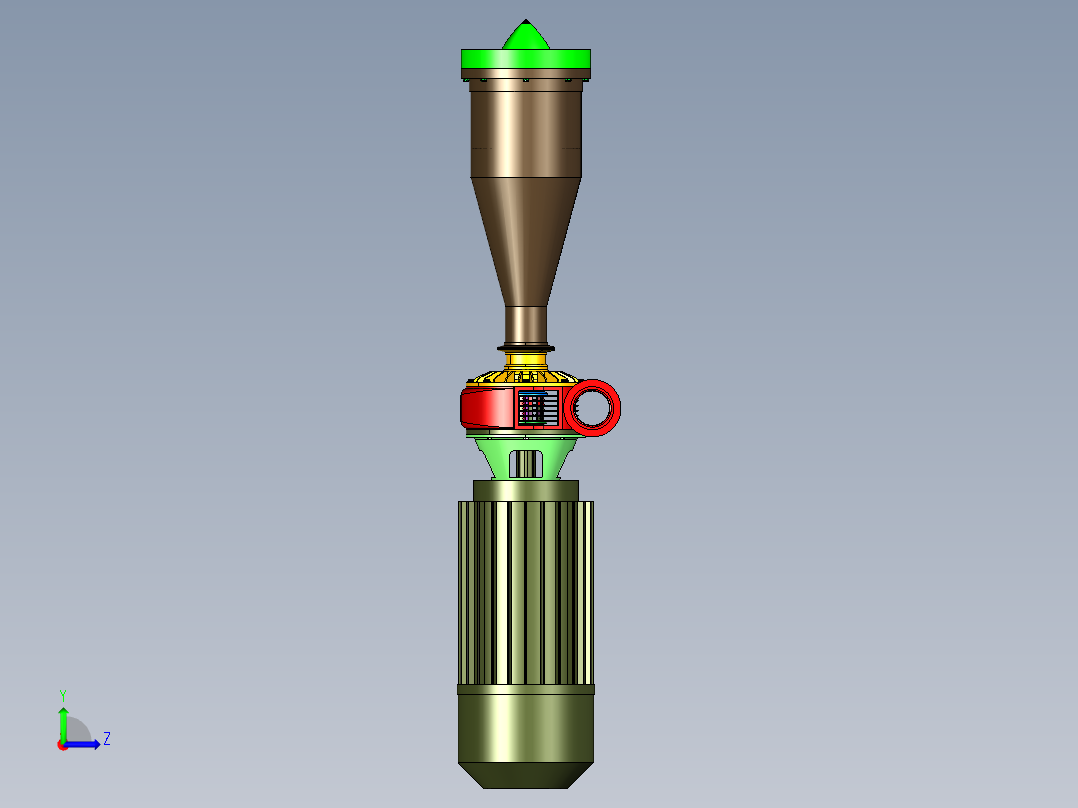 电动机驱动特斯拉涡轮泵左视图