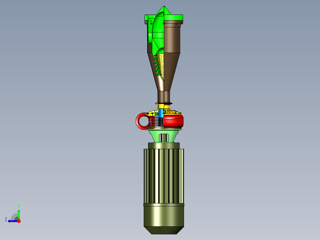 电动机驱动特斯拉涡轮泵右视图