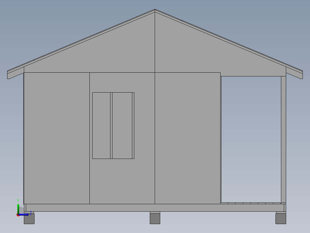 16x20小屋门廊左视图