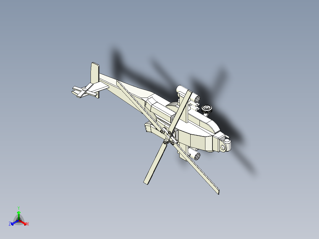 阿帕奇直升机木制玩具