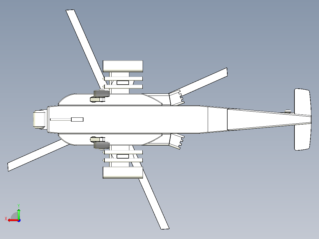 阿帕奇直升机木制玩具后视图