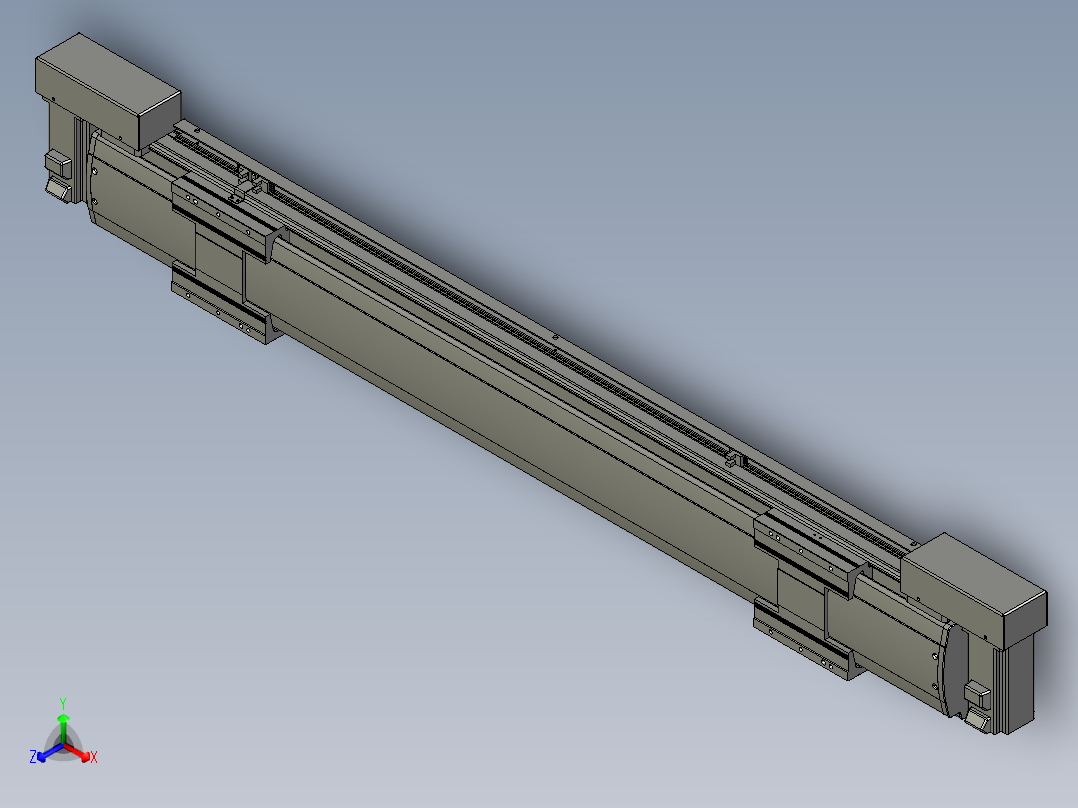 威洛博双电机滑台-VBF14S2-L50-S700-BLR-P40-C6正等轴测图
