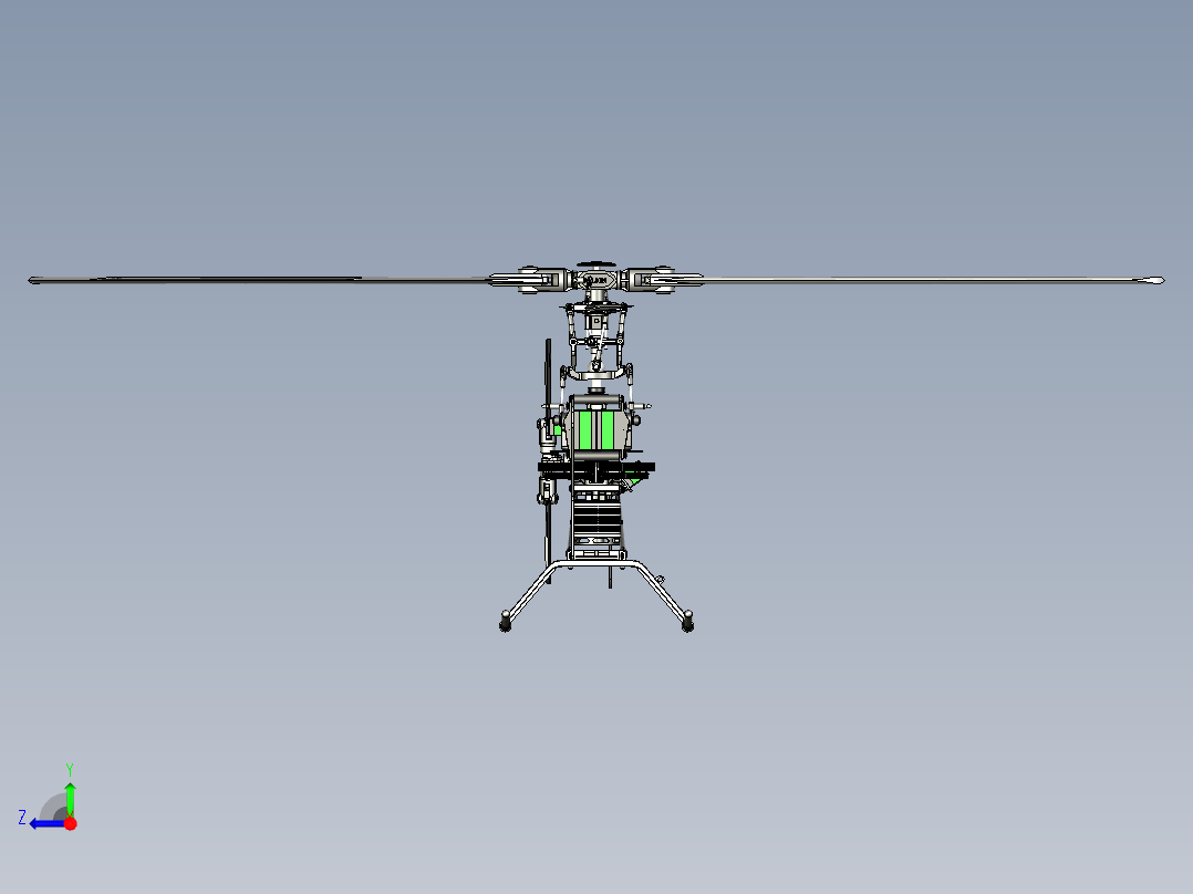 亚拓500直升机模型右视图
