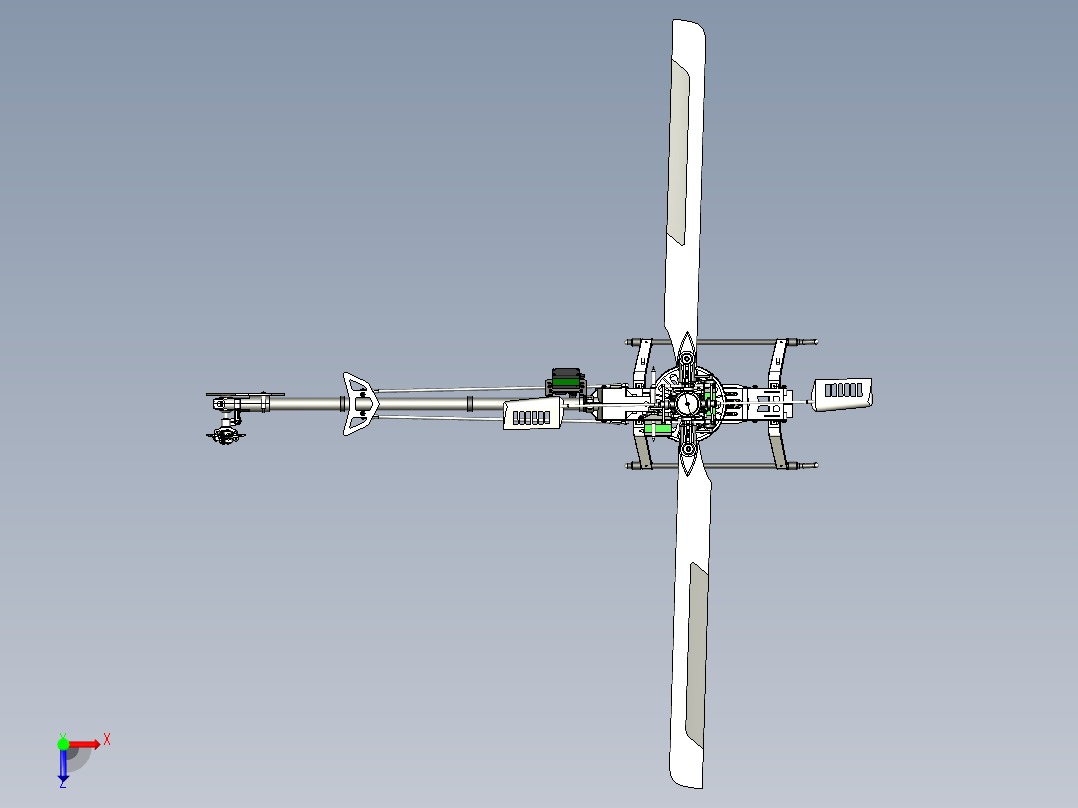 亚拓500直升机模型俯视图