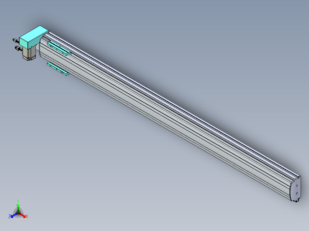 威洛博VBF同步带传动一般环境VBF14-L45-S1550-BRU-ZP40-C3正等轴测图
