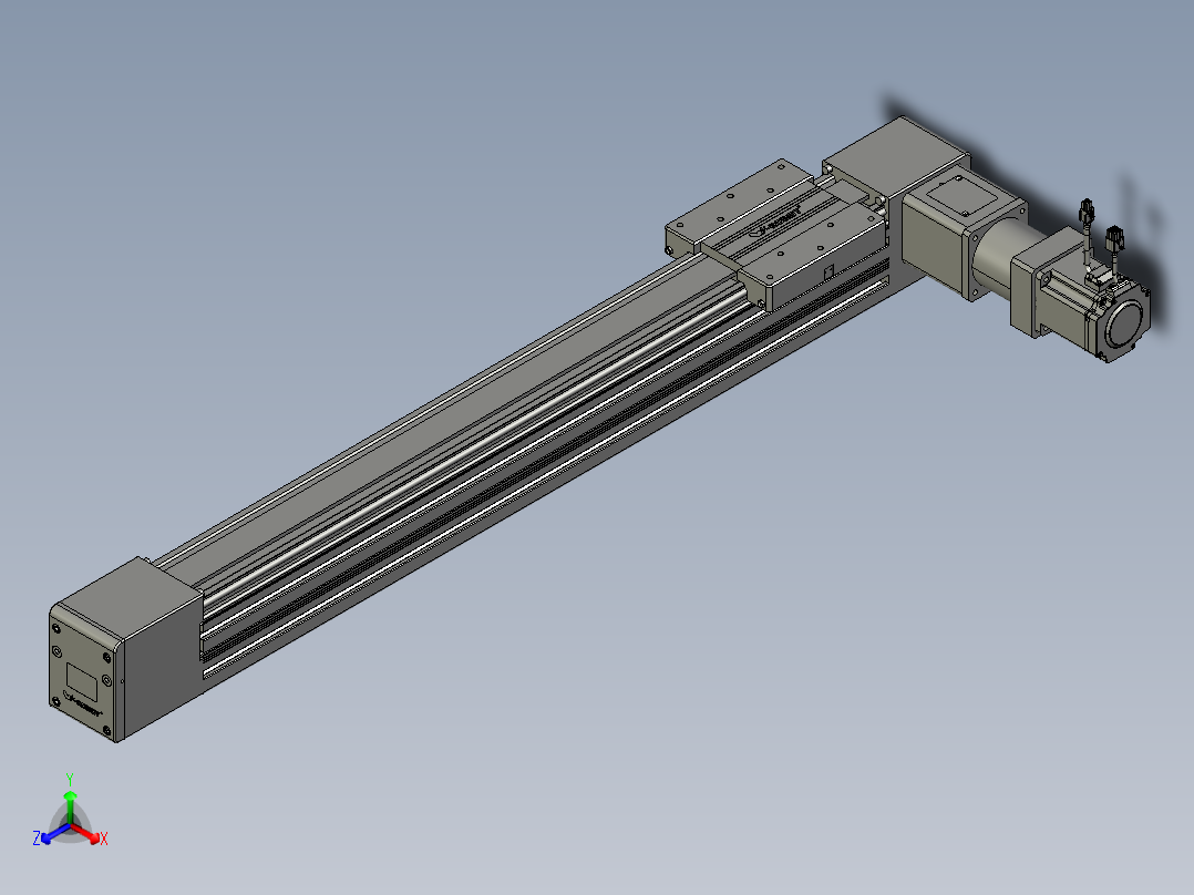 威洛博直线电机模组EB10-L224-S800-R-ZP75-MS3-5K正等轴测图