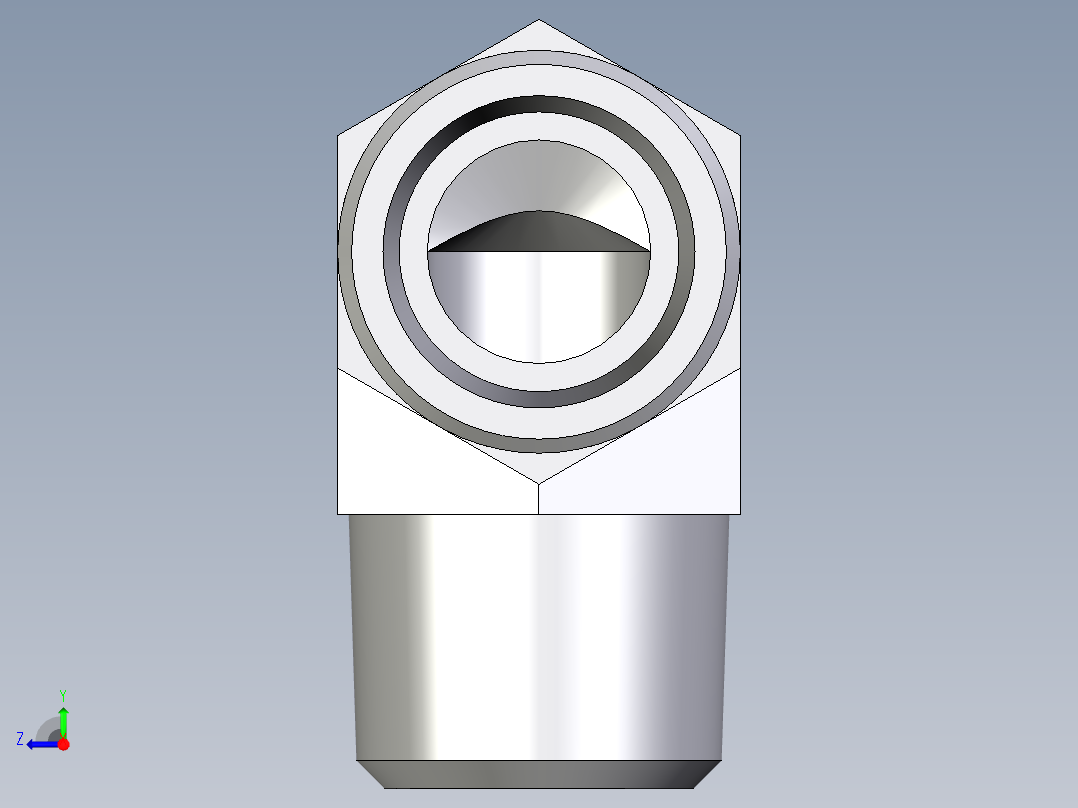 卡套式工业通用硬管接头EO_Male_stud_elbow_WE25S1NPTCFX右视图