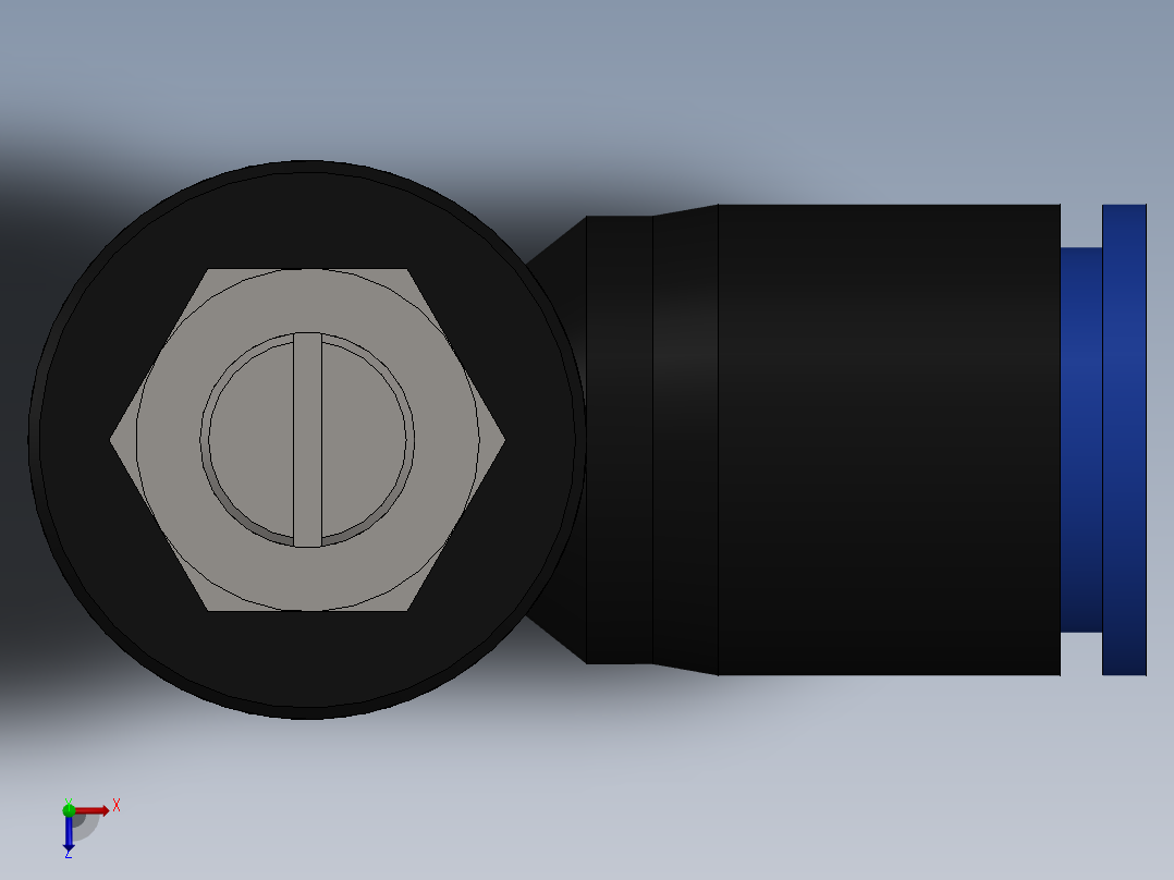 Ø10 x 1-4 - CONTROLE DE FLUXO 90° BANJO (C0K511028)俯视图