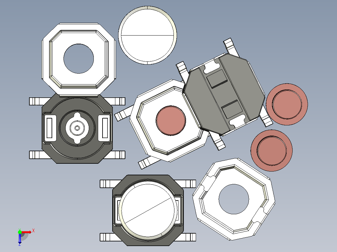 5毫米按钮开关俯视图