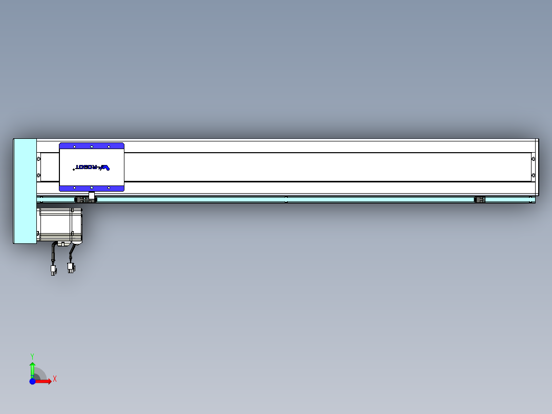 威洛博VC丝杆传动-无尘环境VC14-Lxx-C-S950-BL-ZP75-C3前视图