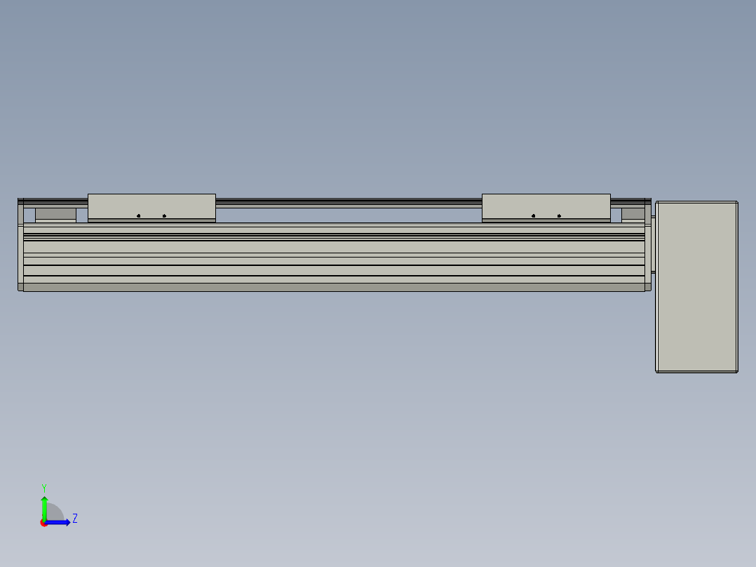 直线模组WG-LHB12-S300-LD设计图纸左视图
