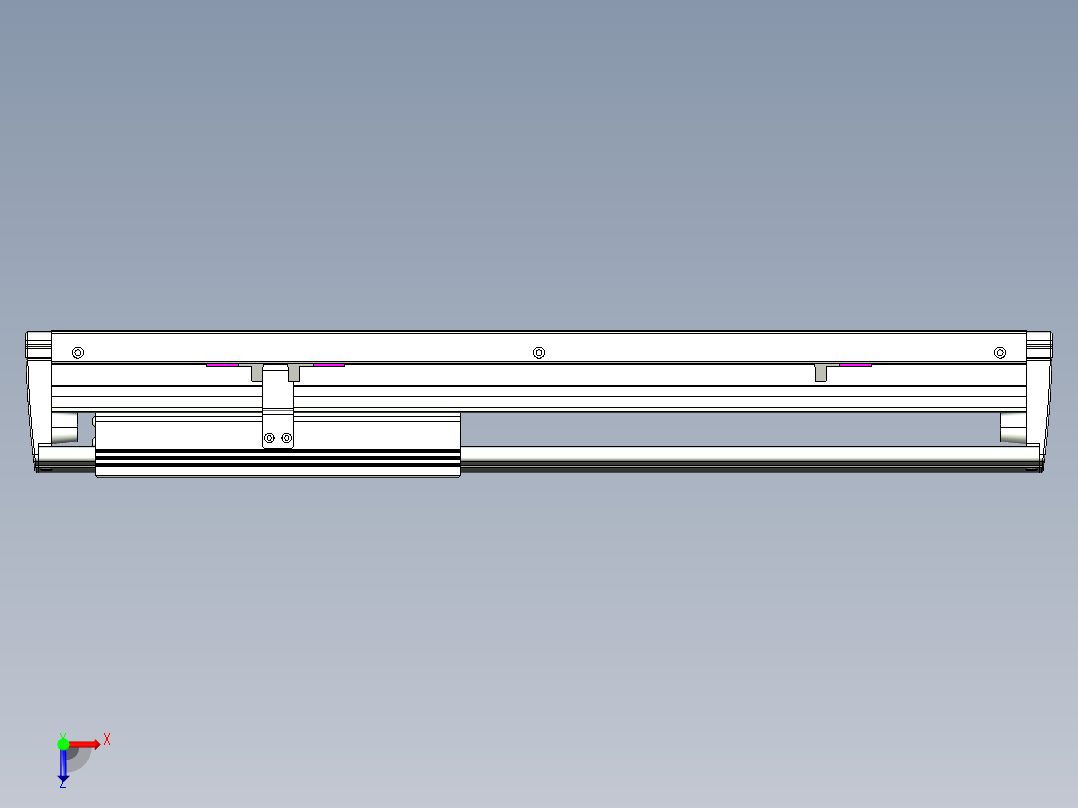 威洛博VL系列直线电机模组-VL14S3-S300俯视图