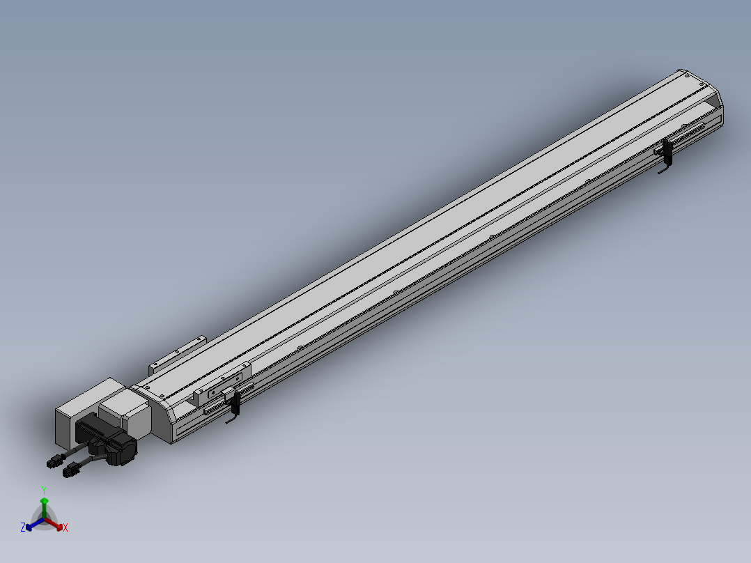 精密模组MT100-L78-900-L-M10-C4正等轴测图