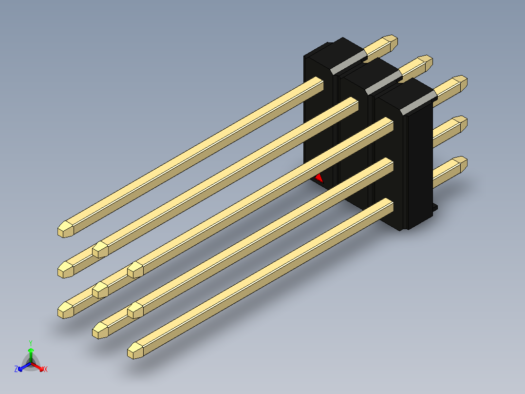 彩色公头100mil（2.54mm）系列-DS1021_black_3x03p_100mil_Type19_rev1.0