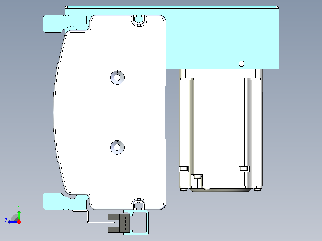 威洛博VBF同步带传动一般环境VBF14-L45-S800-BRD-ZP40-C3.step右视图