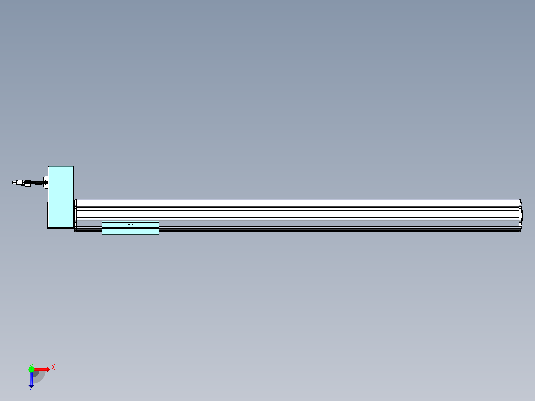 威洛博VBF同步带传动一般环境VBF14-L45-S800-BRD-ZP40-C3.step俯视图