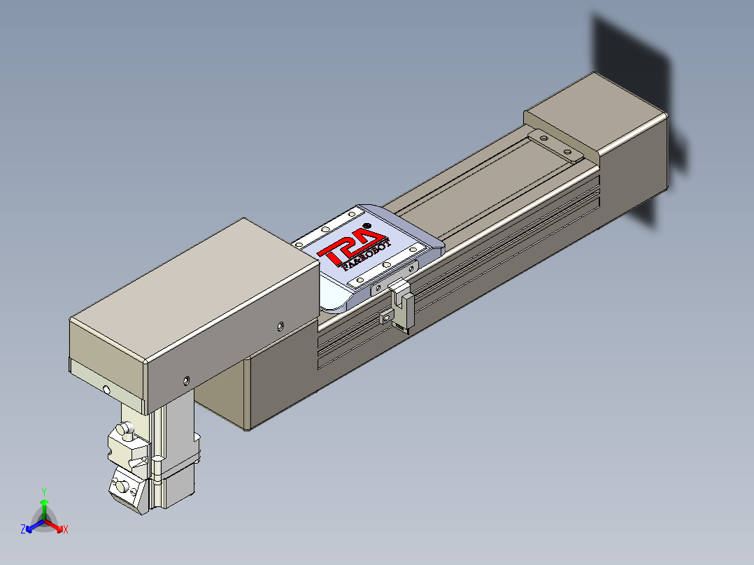 同步带全封闭直线模组TPA-HCB-65S-90-L100-M-C-P10-N3正等轴测图