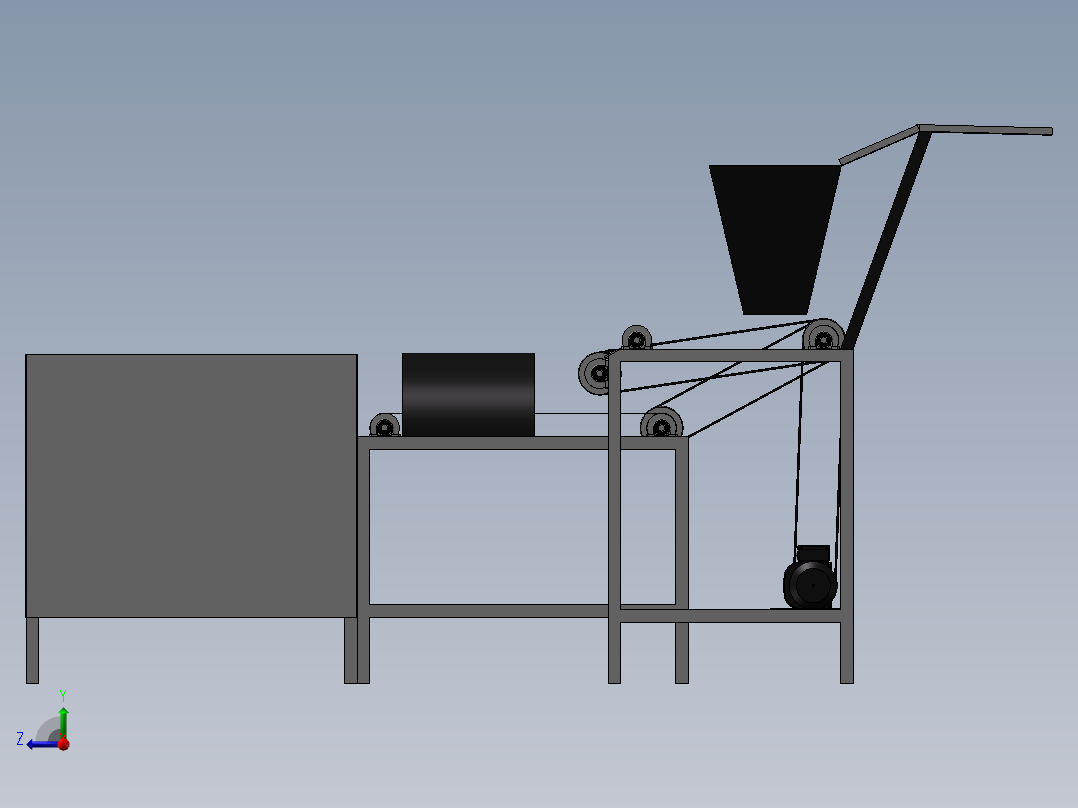 垃圾分拣机右视图