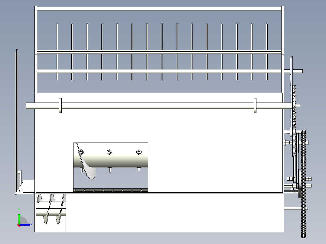 油菜联合收割机左视图