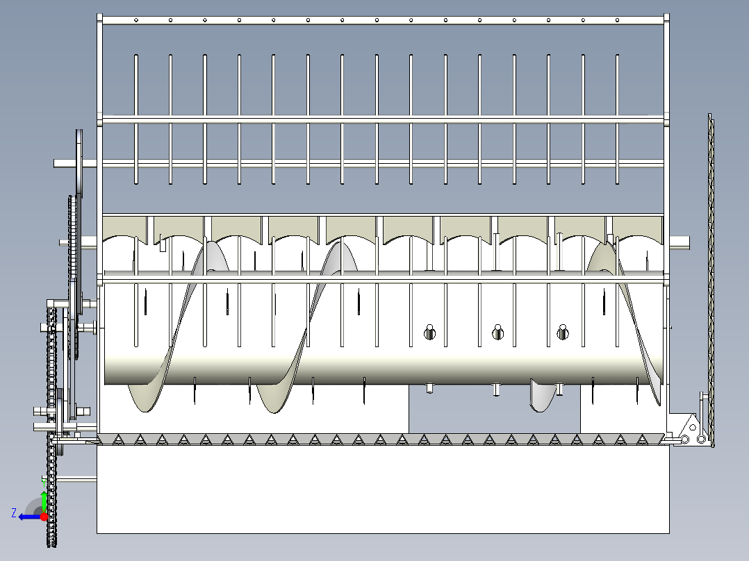 油菜联合收割机右视图