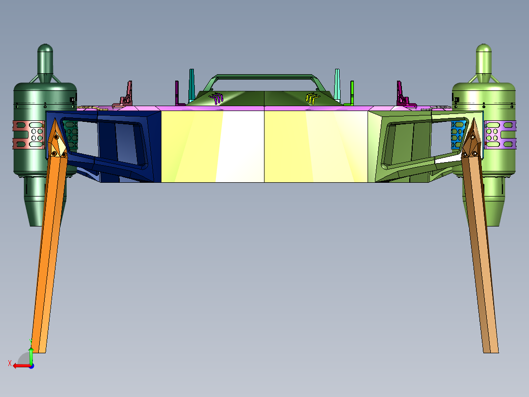 重力喷气式套装后视图