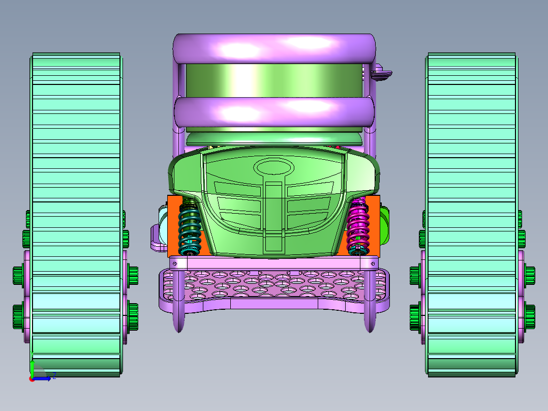 改装版越野坦克轮椅左视图