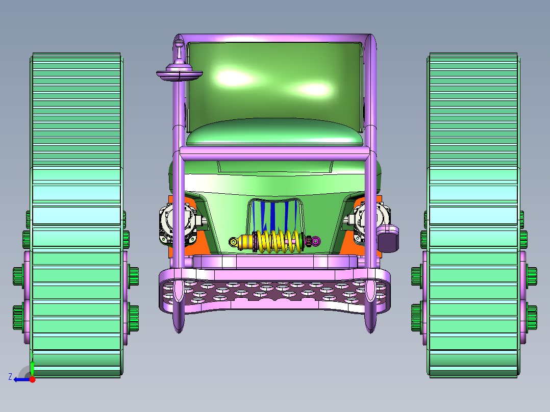 改装版越野坦克轮椅右视图