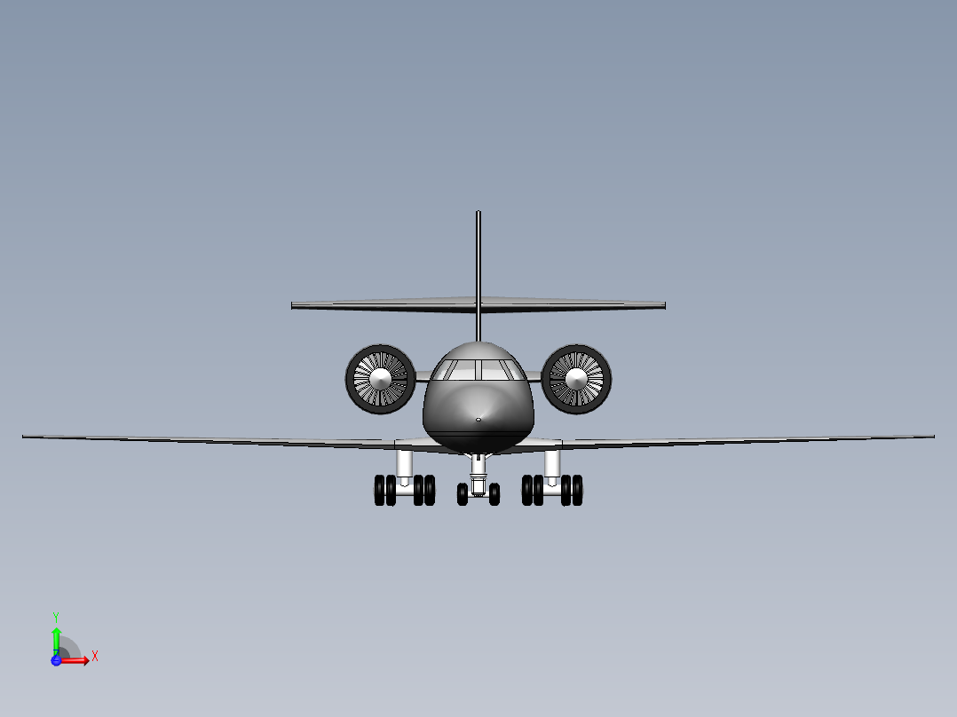 私人飞机前视图